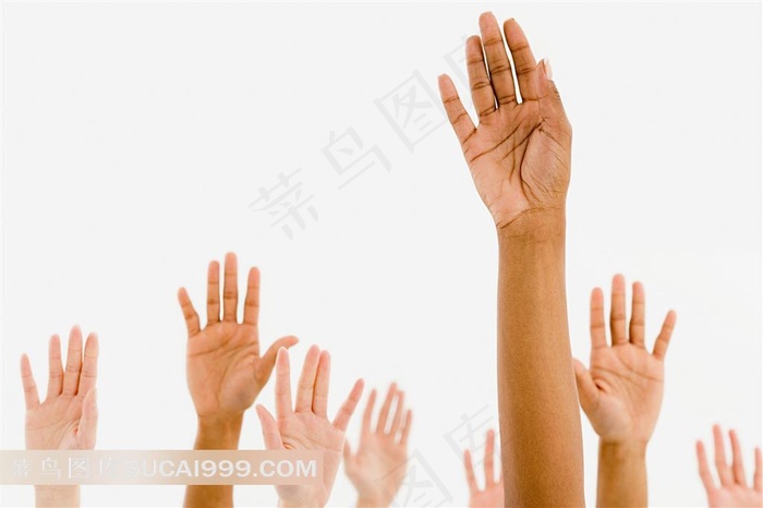 上举的手掌特写素材