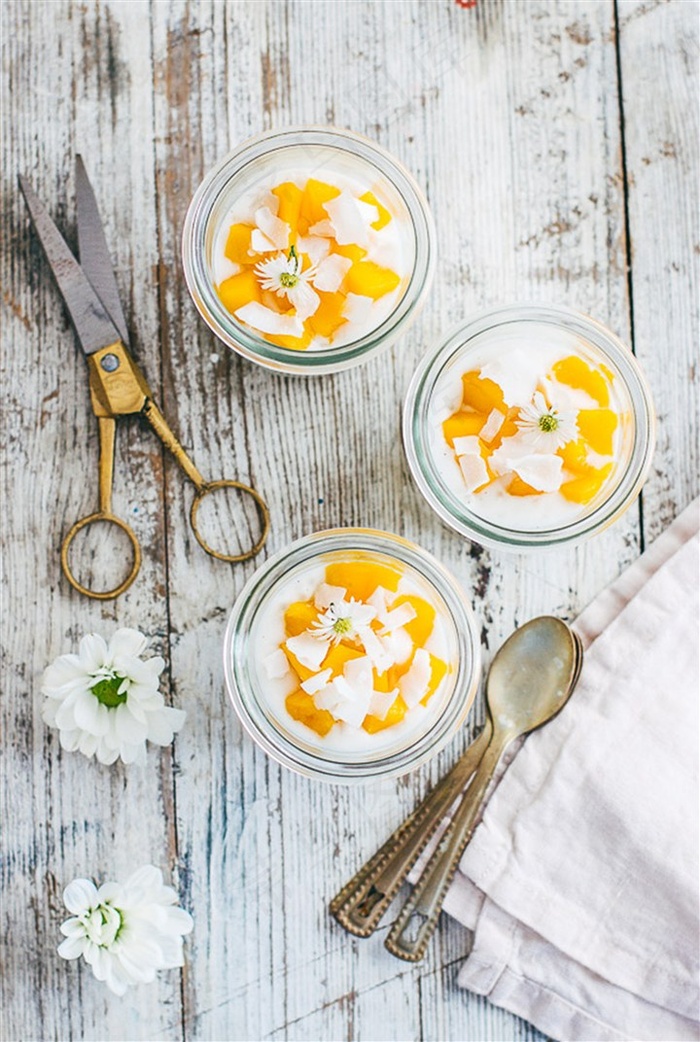 芒果布丁午后茶点图片