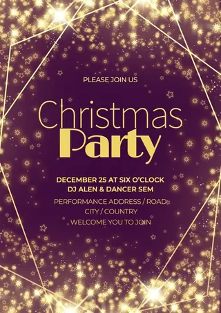 圣诞节圣诞树圣诞老人闪亮装饰电商促销折扣海报