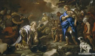 聚集人群高清油画