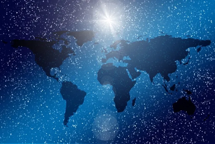 元宇宙世界天空风景背景墙