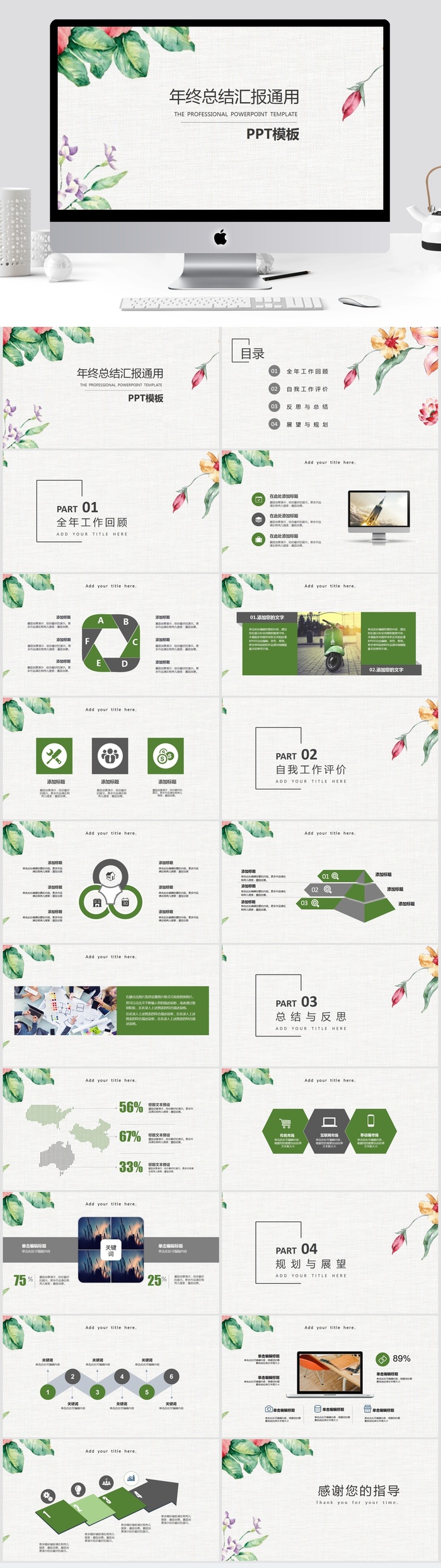 年终总结汇报通用ppt