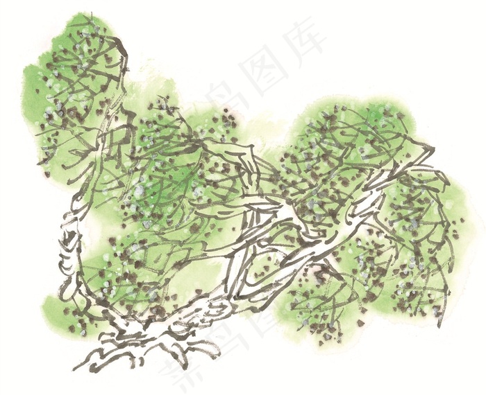 古木绘画摄影图片