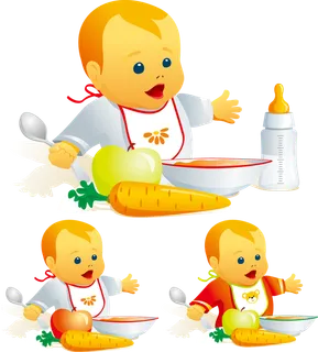 宝宝吃饭卡通