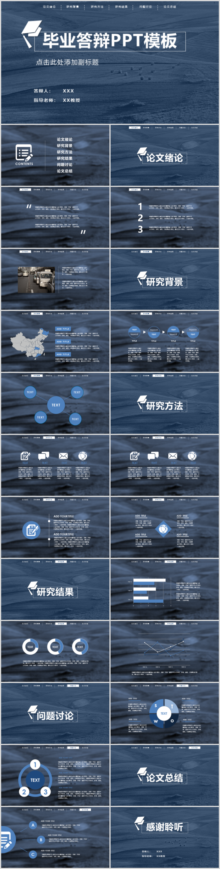 毕业答辨设计ppt通用模板