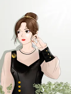 大气妇女节女神女王女生母亲节卡通手绘插图插画海报素材设计模板