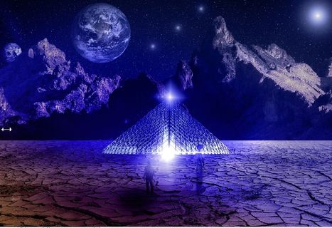 元宇宙世界风景背景墙