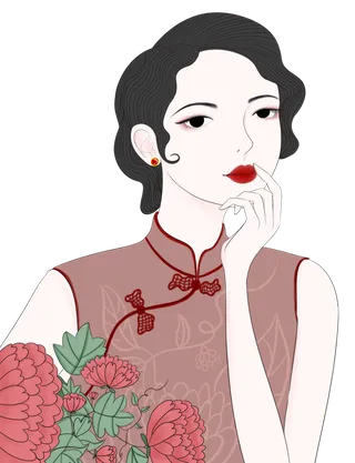 传统旗袍美女 (82)