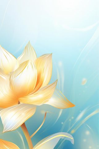 清新淡雅蓝色古风节气海报背景