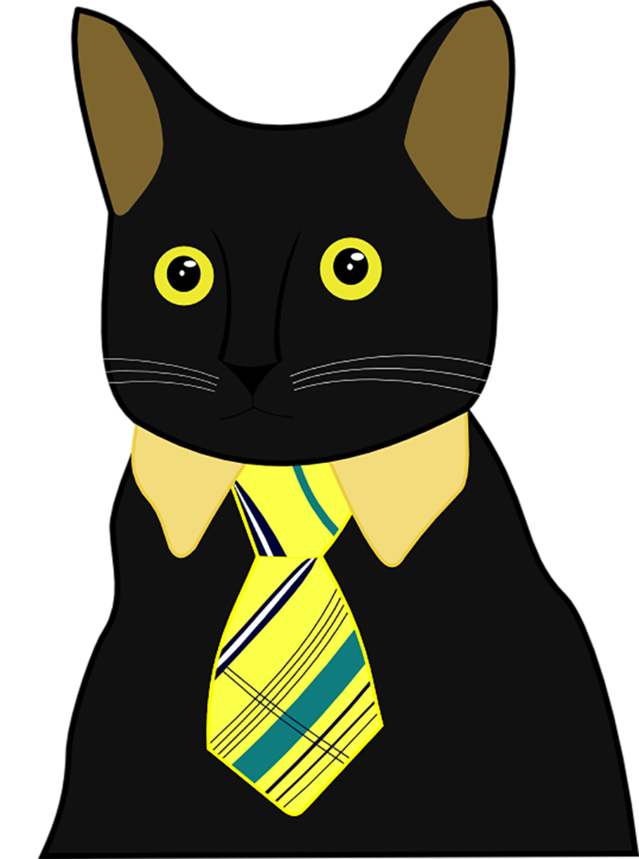 黑猫领带卡通