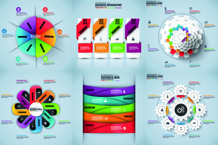 ppt素材3d数据图表模板可视化图形统计标签矢量图标模型ai源文件