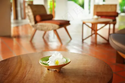 木桌椅清新家居图片