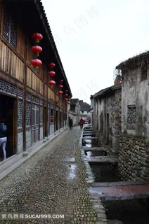 旅游景点的古代建筑