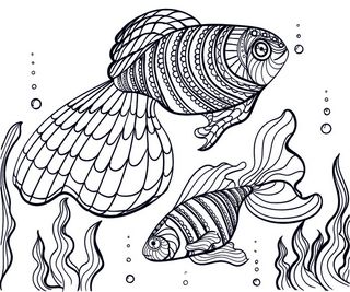 卡通手绘儿童黑白线描线稿