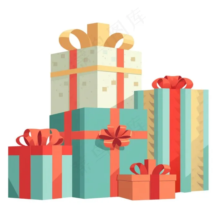 礼物礼盒卡通插画免抠(1024x1040)