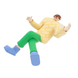 职业人物购物玩偶手办立体办公场景卡通小人元素PNG设计素材模板