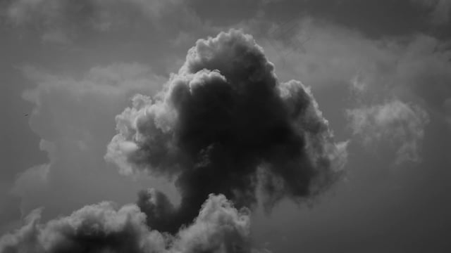 云, 天空, 风, 黑和白