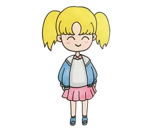 简笔画小女孩