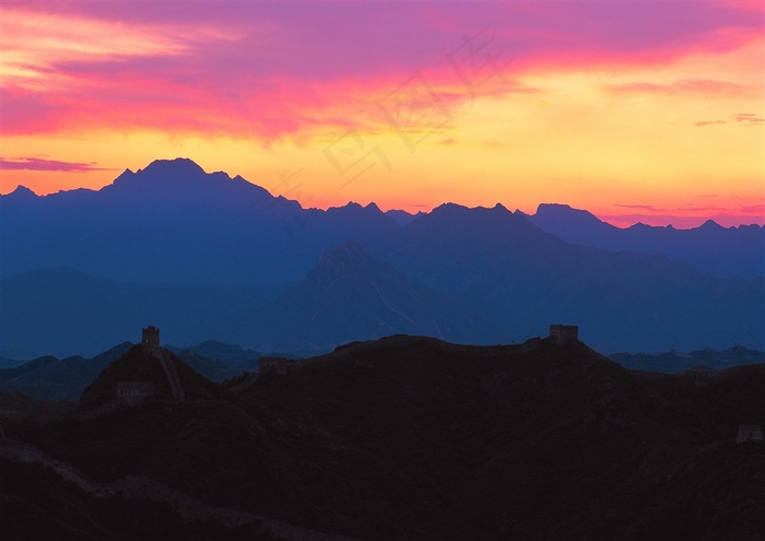 中国长城风景名胜图片素材