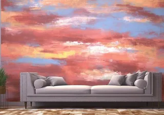 水彩水粉油画颜料沙发背景