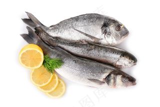 柠檬与鱼摄影高清图片