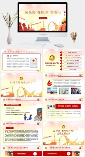 安全生产PPT模板预览图