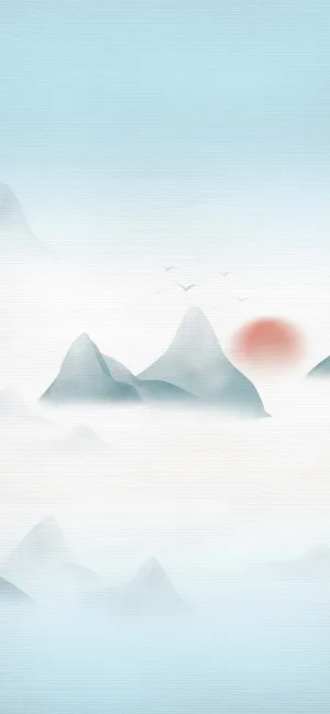 淡雅水墨中国风海报背景