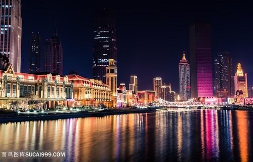 天津海河夜景夜色
