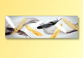 轻奢简约羽毛客厅卧室玄关画酒店装饰画