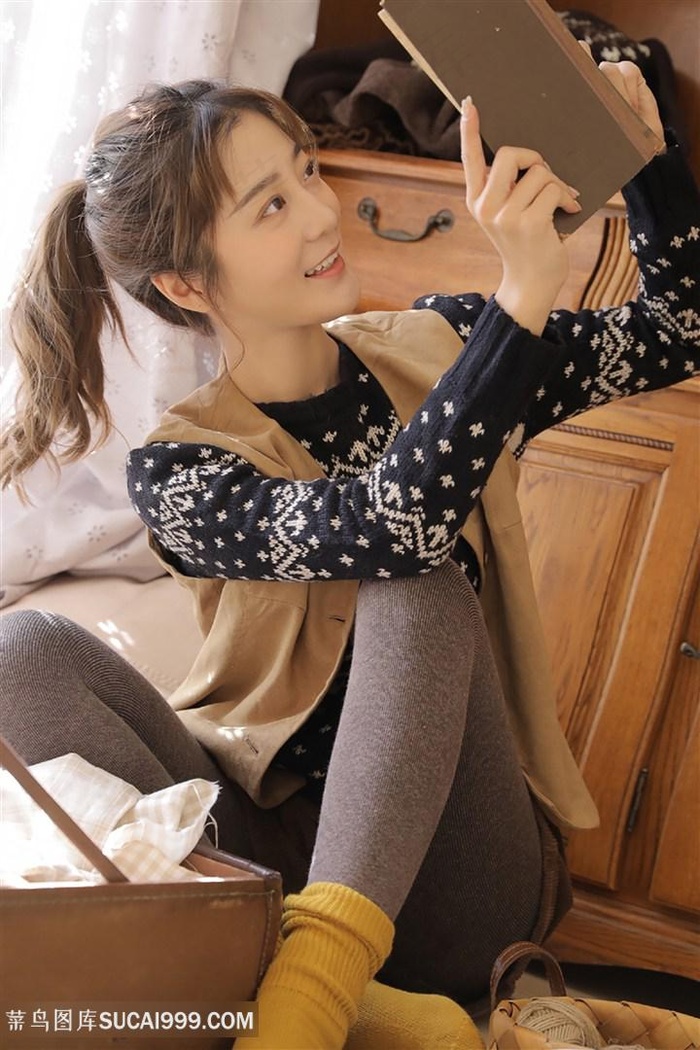 扎着马尾的*美女摄影图片