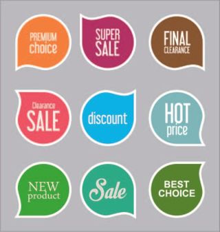 免抠促销标签矢量