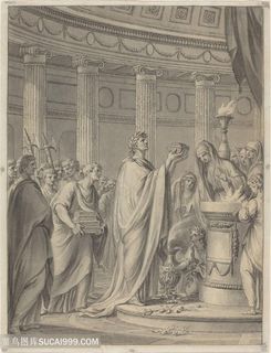 室内人物祷告装饰画