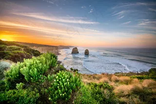 海边晨曦唯美风景图片