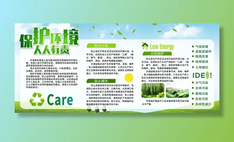 环保宣传海报 保护环境海报psd模版下载