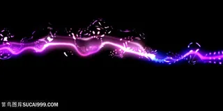 红色极光黑色背景高清图片