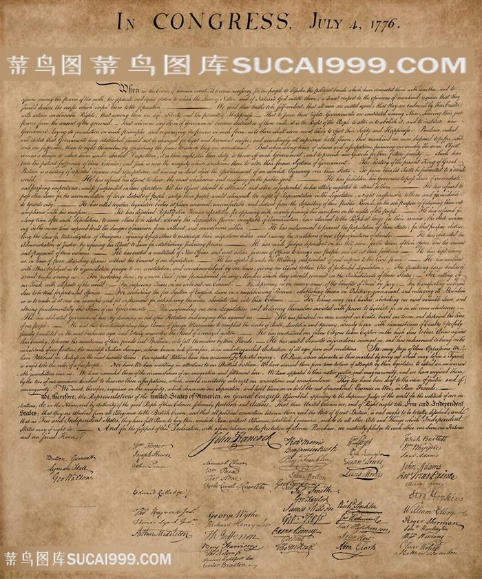 美国独立宣言挂画