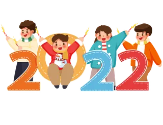 2022新春过新年庆元旦青年人物