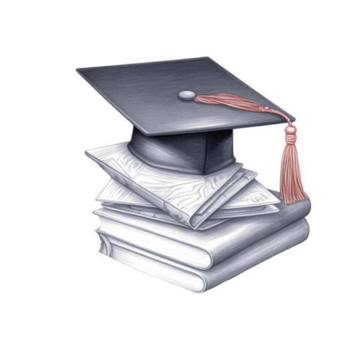 学士帽卷抽证书毕业免抠