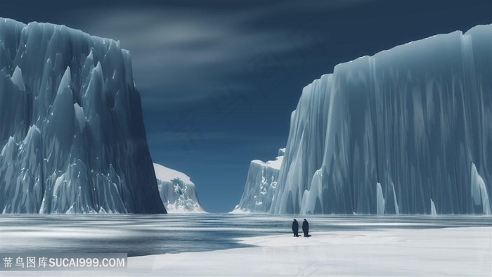 唯美冬季冰山壁纸