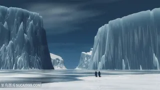 唯美冬季冰山壁纸