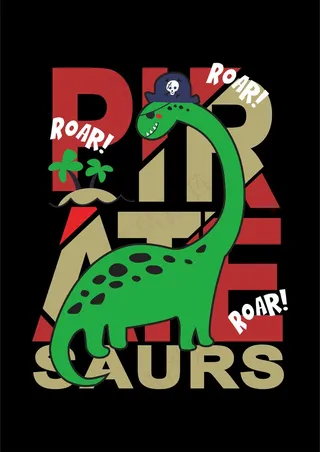 绿色恐龙 艺术英文字体