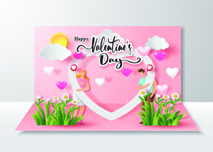 2.14情人节高端大气矢量插画