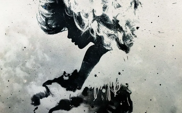 艺术黑白美女装饰画