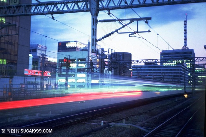 高铁高楼大厦美景