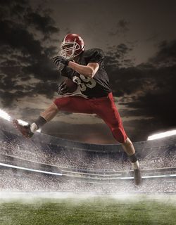 跳起来的运动员