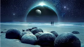 元宇宙世界风景背景墙