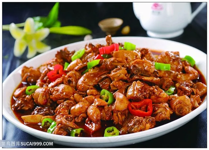 高清大图新疆特色菜大盘鸡美食餐饮酒店酒楼饭店图片