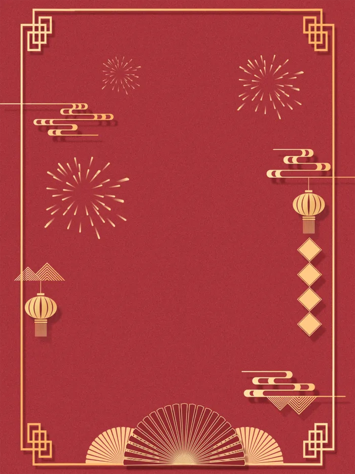 2022虎年中国风新年背景psd模版下载