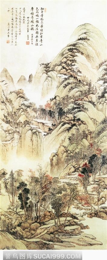 青山松树图
