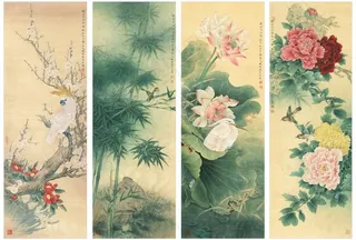 春夏秋冬艺术画